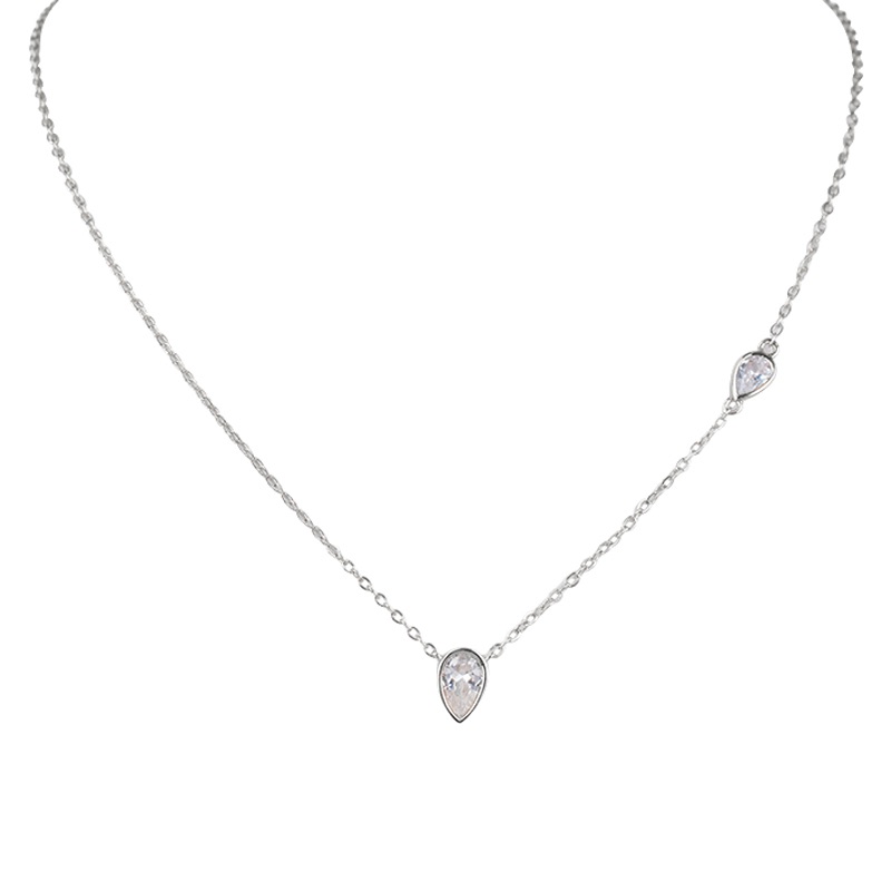 Cz By Kenneth Jay Lane Double Plated Pear Necklace 24$